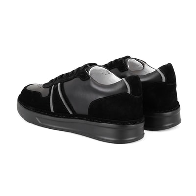 Kirk Siyah Erkek Deri Spor Ayakkabı