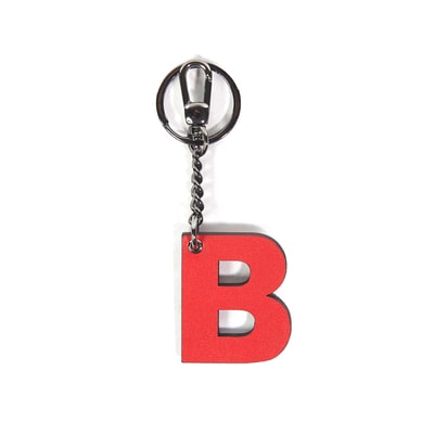 Kırmızı B Harfi Deri Anahtarlık