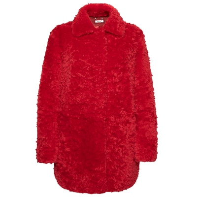 Kırmızı Clara Kadın Kürk Kaban