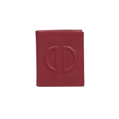 Kırmızı D Logolu Kadın Deri Cüzdan