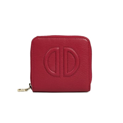 Kırmızı D Logolu Kadın Deri Cüzdan