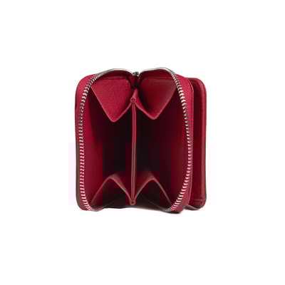 Kırmızı D Logolu Kadın Deri Cüzdan