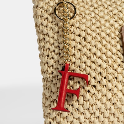 Kırmızı F Harfi Deri Anahtarlık