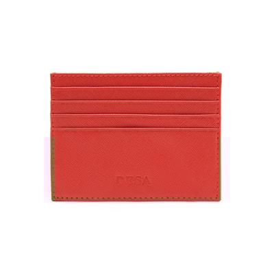 Kırmızı Kadın Deri Kartlık