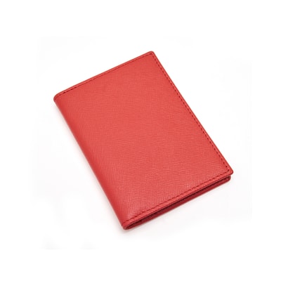 Kırmızı Kadın Deri Kartlık