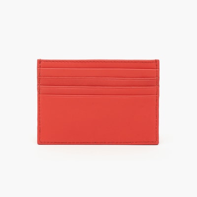 Kırmızı Kadın Deri Kartlık