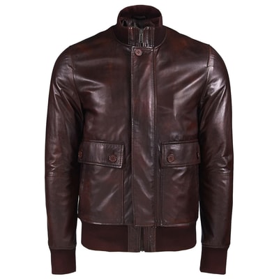 Kırmızı Rufio Erkek Deri Mont
