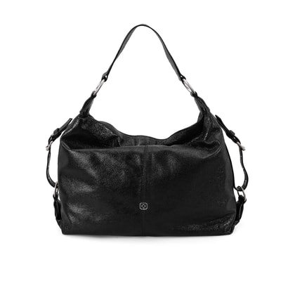 Krista Siyah Kadın Deri Omuz Çantası