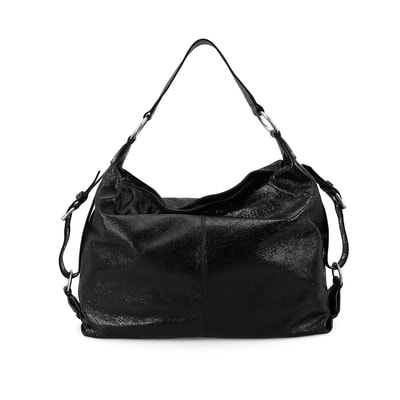 Krista Siyah Kadın Deri Omuz Çantası