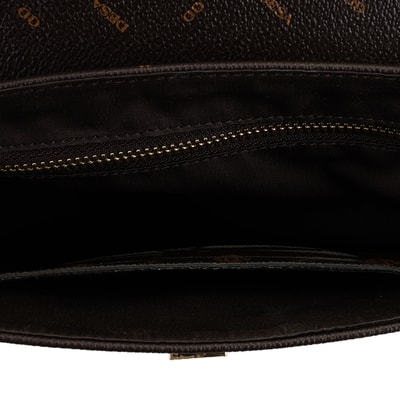 Kyle Kahve Kadın Monogram Deri Omuz Çantası