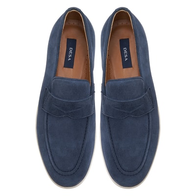 Lacivert Dolce Erkek Süet Loafer