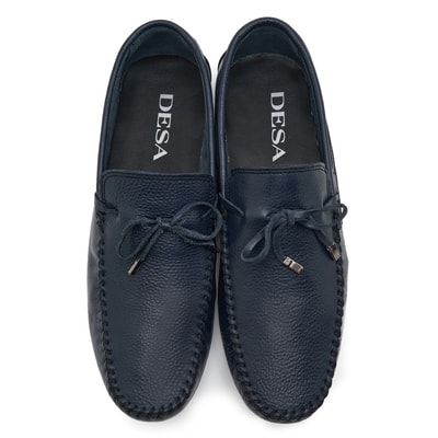 Lacivert Leon Erkek Deri Loafer