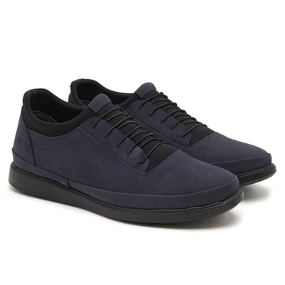 Lacivert Praiano Erkek Nubuk Loafer