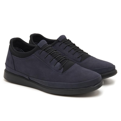 Lacivert Praiano Erkek Nubuk Loafer