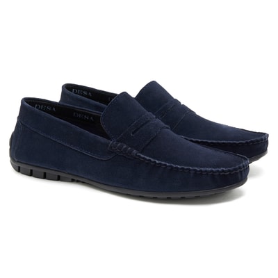 Lacivert Robert Erkek Süet Loafer