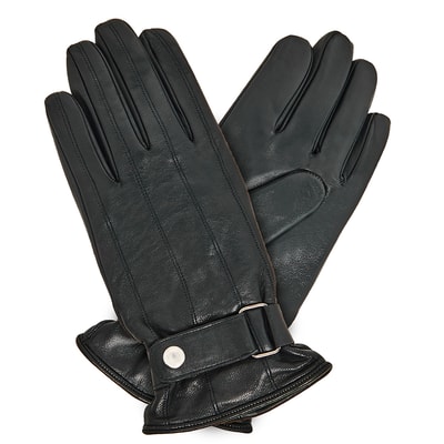 Lacivert Tokalı Erkek Deri Eldiven