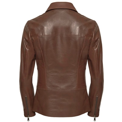 Laura Kadın Gömlek Yakalı Deri Mont