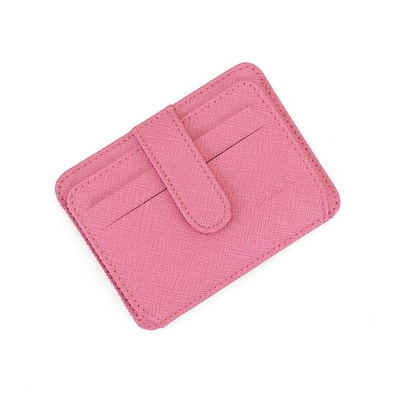 Lenora Pembe Kadın Deri Kartlık