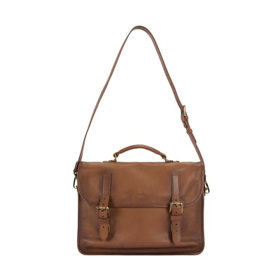 Leonel Kahve Vintage Deri Evrak Çantası