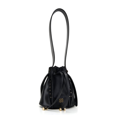 Lesi Siyah Kadın Deri Omuz Çantası