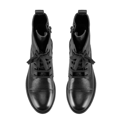 Lias Siyah Kadın Fermuarlı Deri Bot