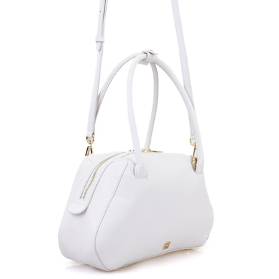 Lillesol Beyaz Kadın Deri Omuz Çantası
