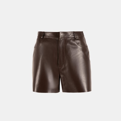 Limited Edition Kadın Kahve Deri Şort