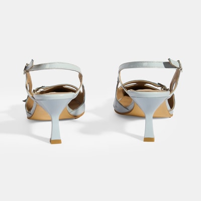 Limited Edition Mavi Kadın Rugan Topuklu Ayakkabı