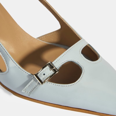 Limited Edition Mavi Kadın Rugan Topuklu Ayakkabı