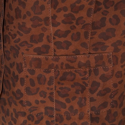 Liona Leopar Baskılı Kadın Çift Taraflı Yelek