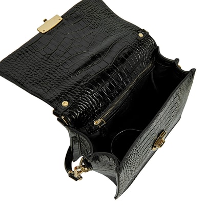 Lisare Kadın Kroko Baskılı Deri Omuz Askılı Çanta