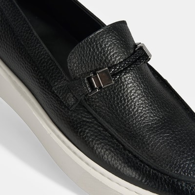 Liverty Siyah Erkek Deri Tokalı Loafer