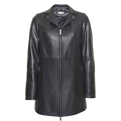 Lizzy Kapüşonlu Kadın Deri Mont