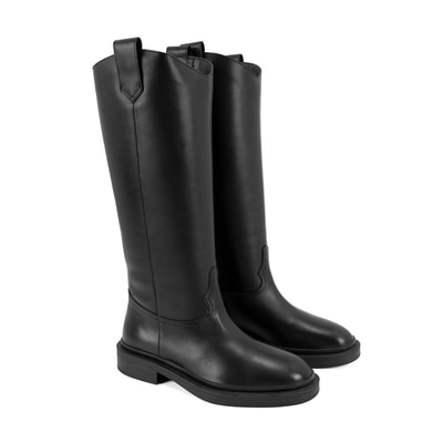 Loar Siyah Kadın Deri Çizme