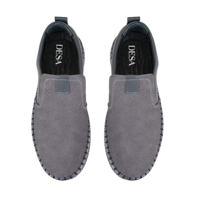 Lowell Gri Erkek Günlük Nubuk Deri Ayakkabı