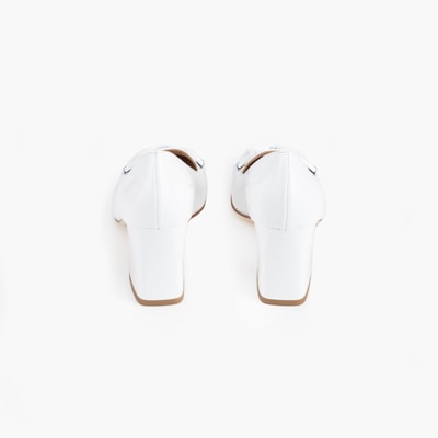 Luca Grossi Beyaz Kadın Topuklu Loafer