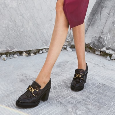 Luca Grossi Bice Siyah Kadın Toka Detaylı Topuklu Loafer