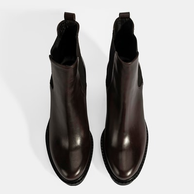 Luca Grossi Kadın Kahve Kalın Topuklu Deri Chelsea Bot