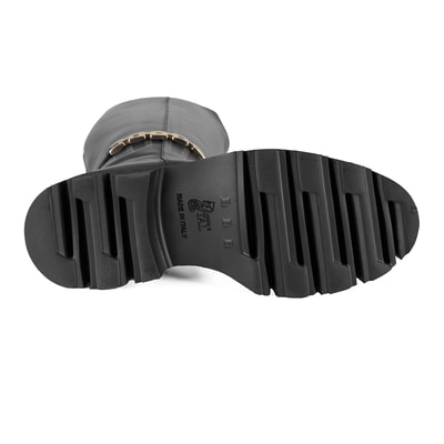 Luca Grossi Kadın Siyah Deri Zincir Detaylı Çizme