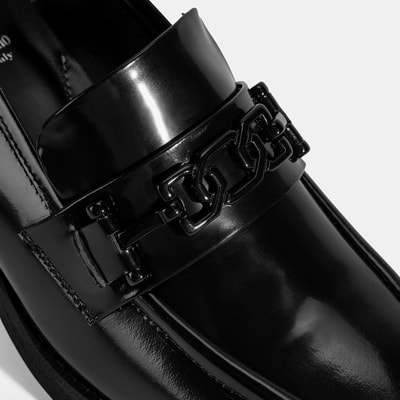 Luca Grossi Kadın Siyah Toka Detaylı Deri Loafer