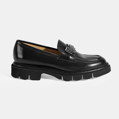 Luca Grossi Kadın Siyah Toka Detaylı Deri Loafer