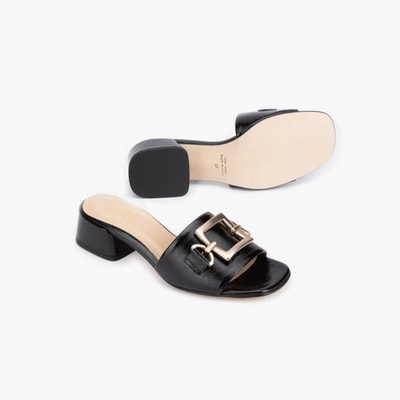 Luca Grossi Kadın Siyah Topuklu Terlik