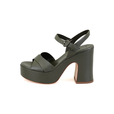 Luca Grossi Kadın Yeşil Platform Topuklu Sandalet