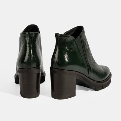 Luca Grossi Kadın Yeşil Platform Topuklu Rugan Bot