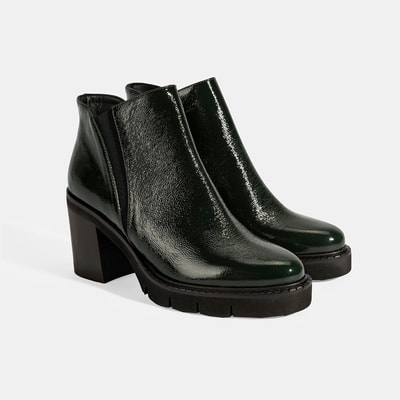 Luca Grossi Kadın Yeşil Platform Topuklu Rugan Bot