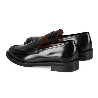 Luca Grossi Siyah Kadın Deri Loafer