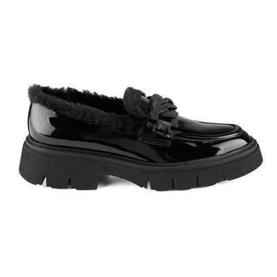 Luca Grossi Siyah Kadın Rugan Loafer