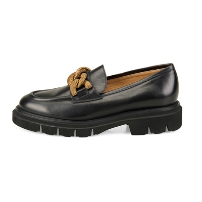 Luca Grossi Siyah Kadın Toka Detaylı Loafer