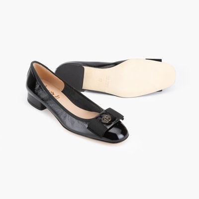 Luca Grossi Siyah Kadın Topuklu Babet