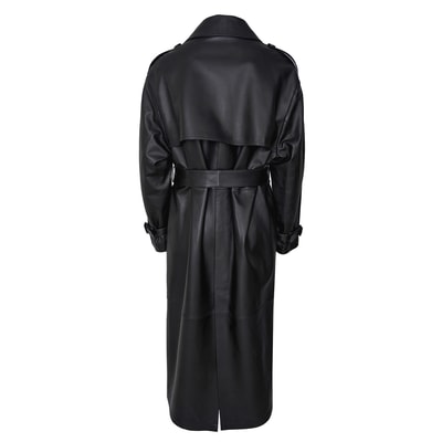 Lydia Siyah Kadın Deri Pardösü